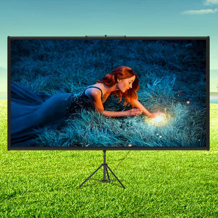 Tripod Projector Screen with Stand, 110 Inch 16:9 4K
