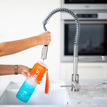 Tritan Water Bottle, Orange-Blue, Leak-Proof, 1000 ml