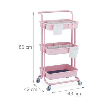 Trolley with 3 shelves