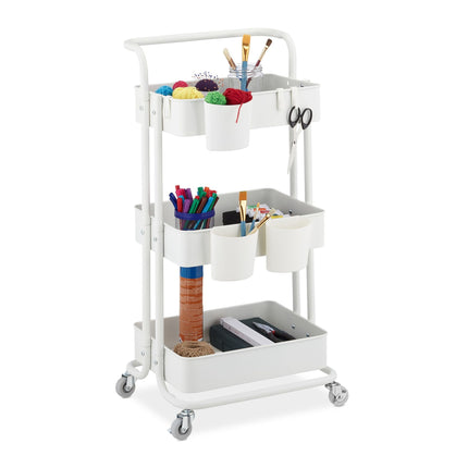 Trolley with 3 shelves