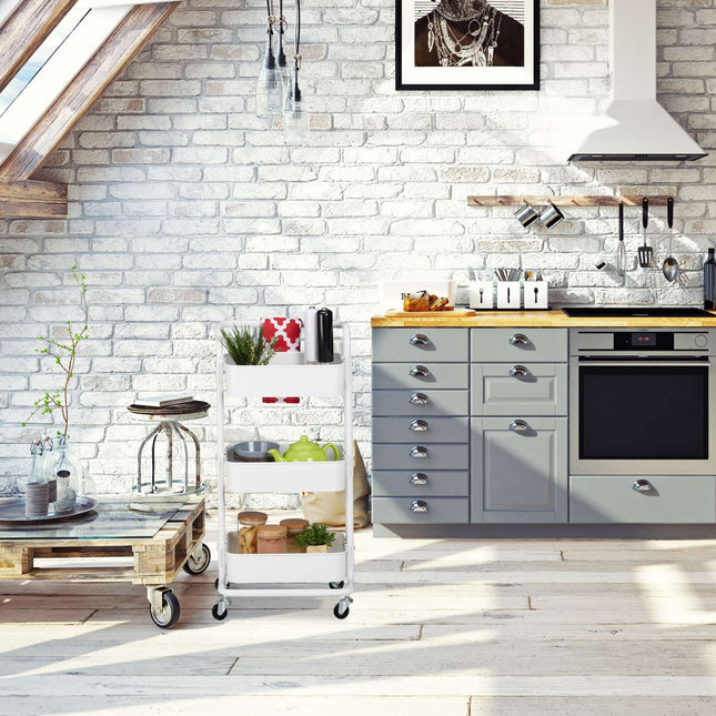 Trolley with 3 shelves