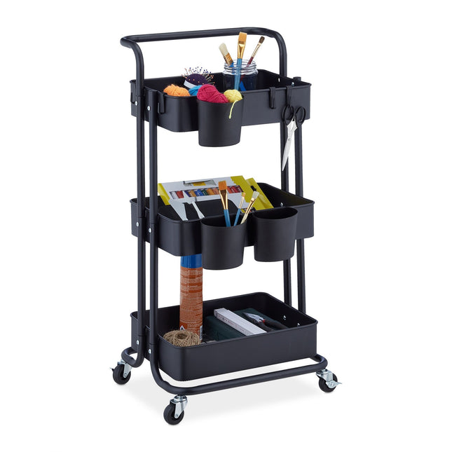 Trolley with 3 shelves