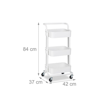 Trolley with 3 shelves
