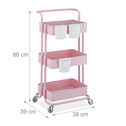 Trolley with 3 shelves