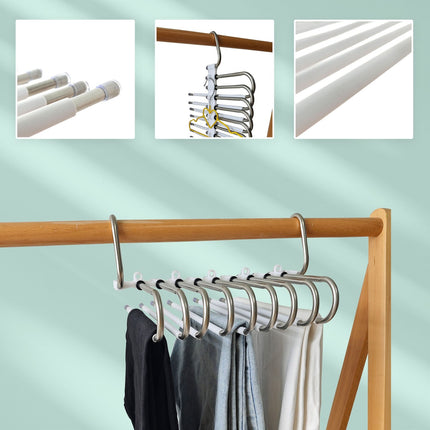 Trouser Hangers, Non-Slip, Space-Saving, 2 Pack