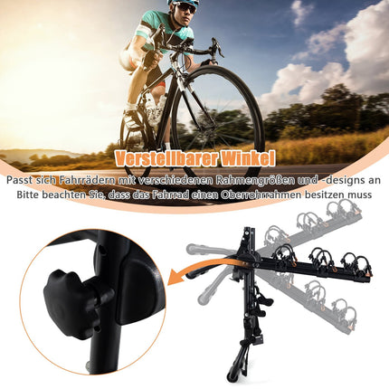 Trunk Bike Rack for 3 Bikes, Adjustable Length & Angle
