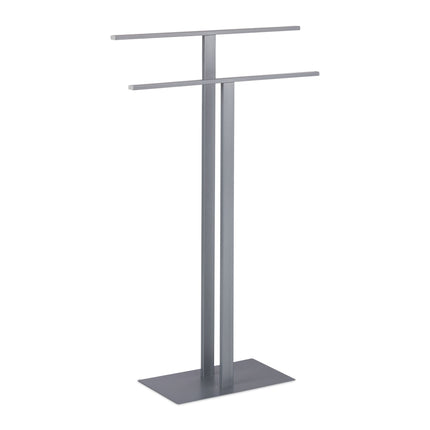 T-shaped gray towel rack