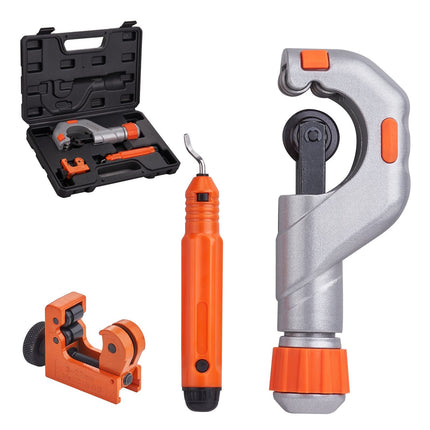 Tubing Cutter Set, 3-Piece, 3/16-2 In, Deburring Tool