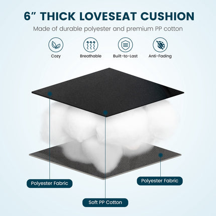 Tufted Indoor Outdoor Bench Cushion, 52 x 19.5 x 6