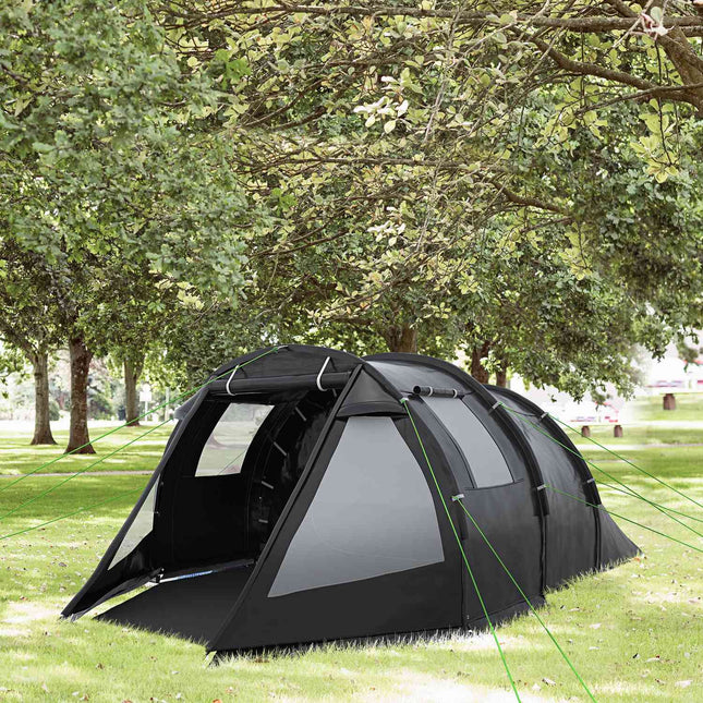 4-person tunnel tent, 2 rooms, UV protection, waterproof