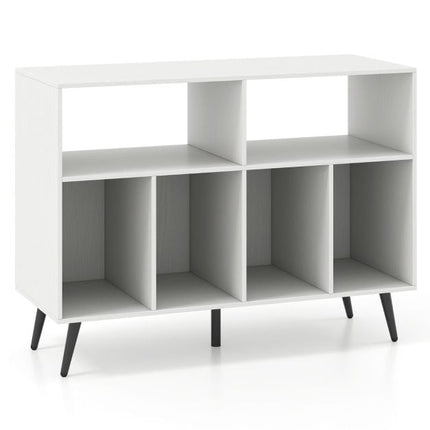 Turntable Stand, 3-Tier Vinyl Storage Shelves, White