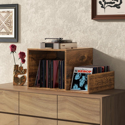 Turntable Stand With AC Outlets, USB, Holds 145 Records