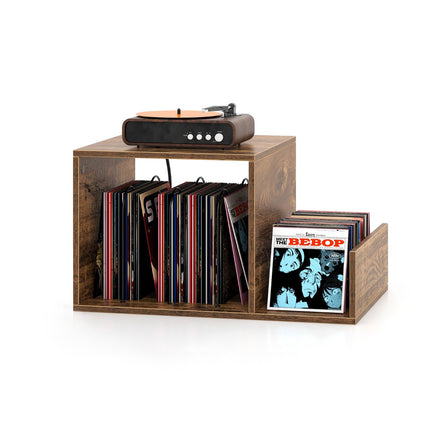 Turntable Stand With AC Outlets, USB, Holds 145 Records