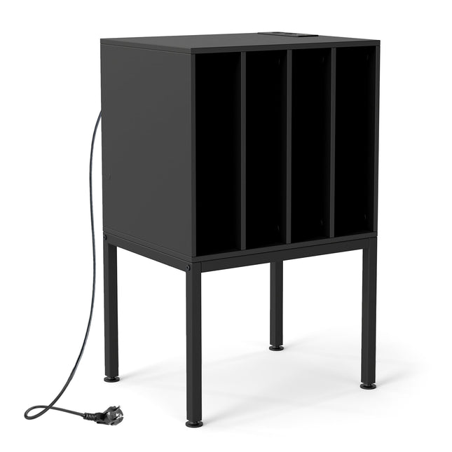 Turntable Stand with Charging Station & 4 Dividers