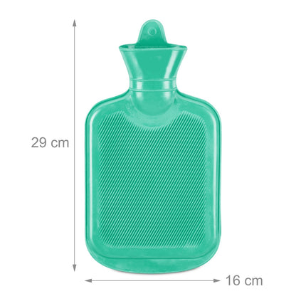 Turquoise Hot Water Bottle 1L – Leak-Proof, Pain Relief