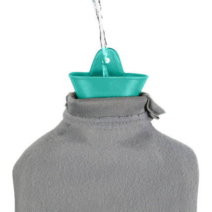 Turquoise Hot Water Bottle with Cover, 1.5L