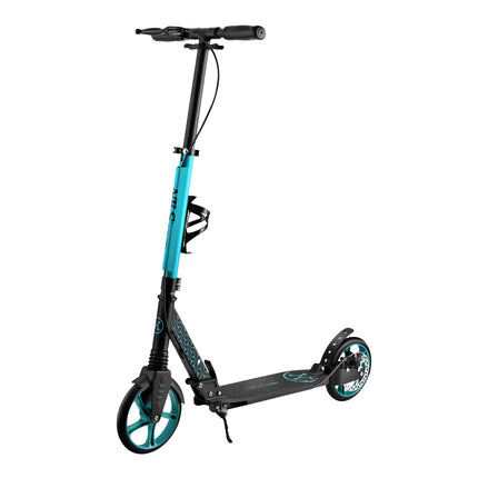Turquoise Kick Scooter, Adjustable Height, Foldable Design