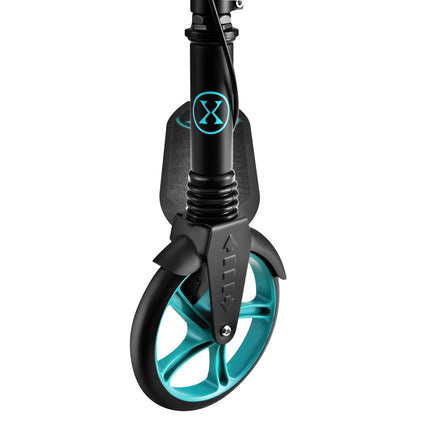 Turquoise Kick Scooter, Adjustable Height, Foldable Design