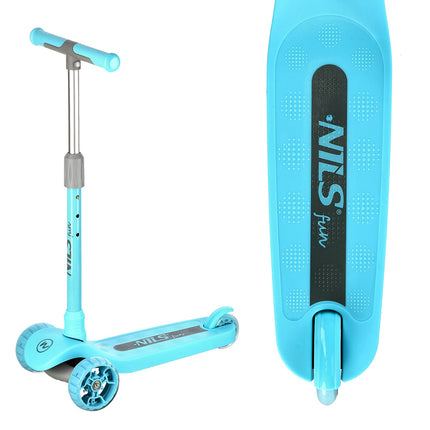 Turquoise Kick Scooter, Adjustable Height, Lightweight