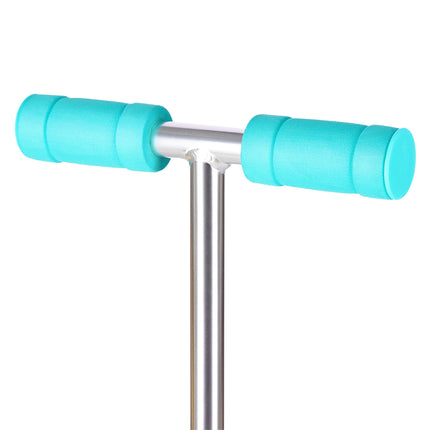 Turquoise Kick Scooter, Lightweight, Foldable Design