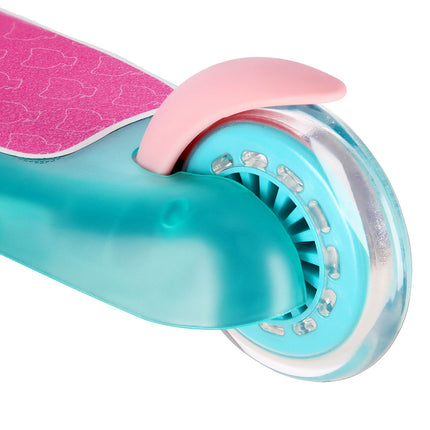Turquoise Kick Scooter, Lightweight, Foldable Design
