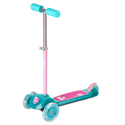 Turquoise Kick Scooter, Lightweight, Foldable Design