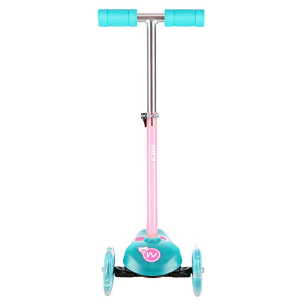 Turquoise Kick Scooter, Lightweight, Foldable Design