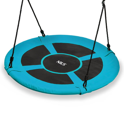 Turquoise Saucer Swing, Outdoor Kids Play Seat