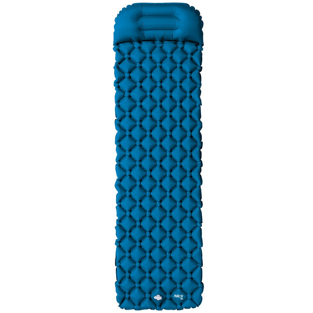 Turquoise Tourist Mat with Pump, Compact & Lightweight