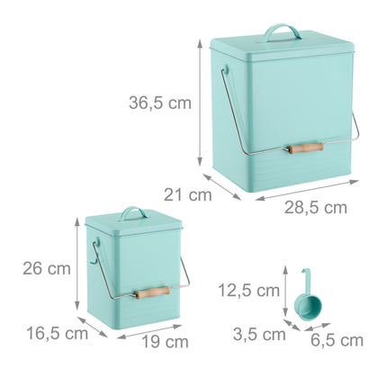 Turquoise lunch box set of 2