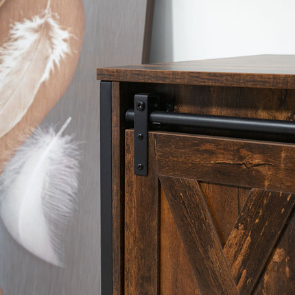 TV bench for 60" screens, industrial design, chipboard and steel