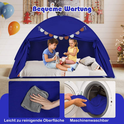 Twin Bed Canopy Tent for Kids, Foldable with 2 Windows