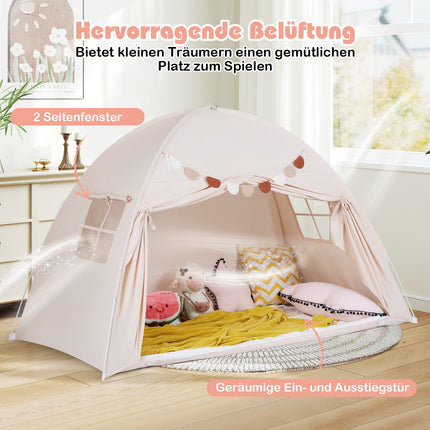 Twin Bed Tent for Kids – Foldable Canopy with Windows