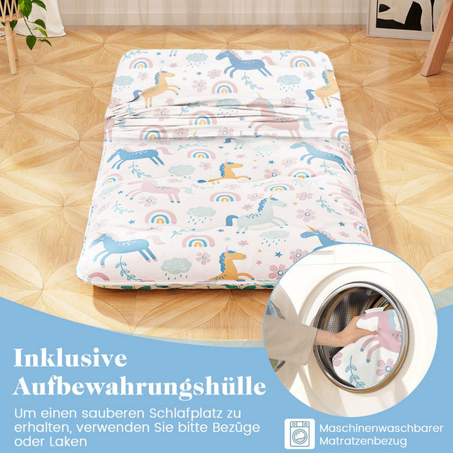 Twin Roll-Up Floor Mattress, Washable Cover, Carry Bag