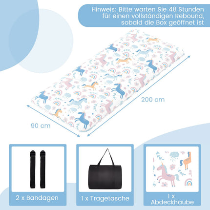 Twin Roll-Up Floor Mattress, Washable Cover, Carry Bag