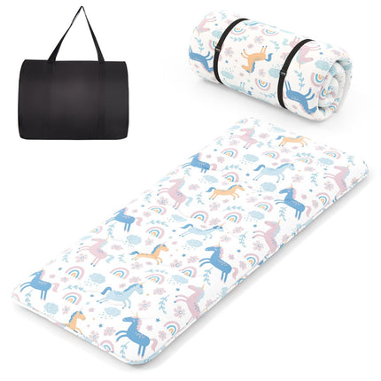 Twin Roll-Up Floor Mattress, Washable Cover, Carry Bag