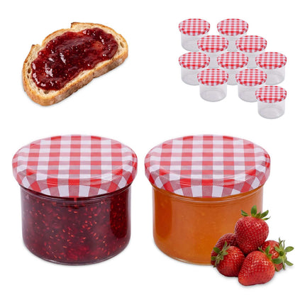 Twist-Off Jam Jars, 220 ml Set, Airtight Screw-Top