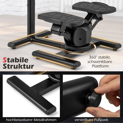 Twist Stair Stepper with Adjustable Handle & LCD Display