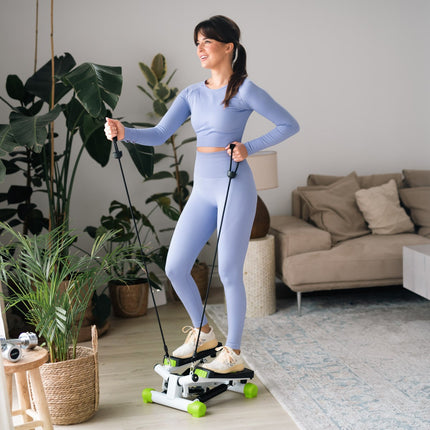 Twist Stepper with Ropes, Green – Compact Fitness Equipment