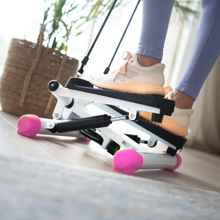 Twist Stepper with Ropes, Pink – Compact Exercise Equipment