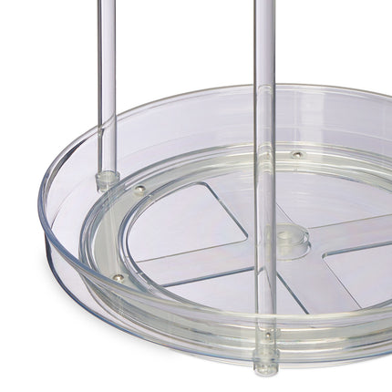 Two-Tier Plastic Turntable Organizer, Ø 23.5cm