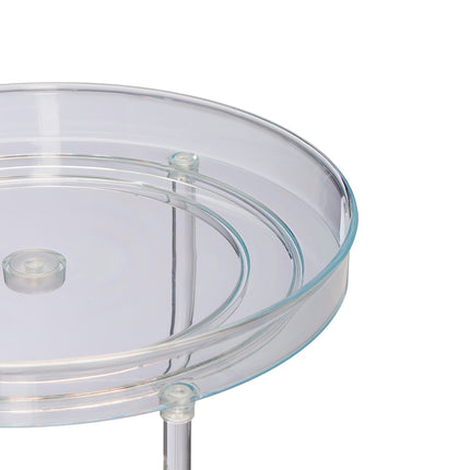 Two-Tier Plastic Turntable Organizer, Ø 23.5cm