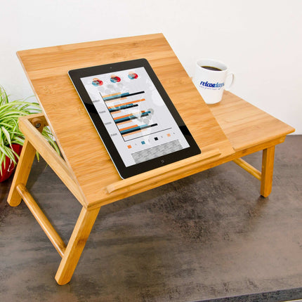 Two-part bamboo bed tray