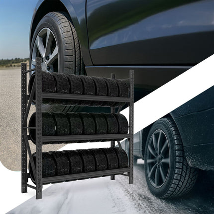 Tyre Rack for 21 Car Tyres – Adjustable Storage