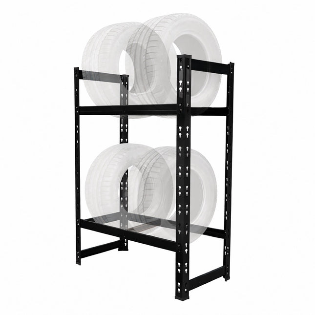 Tyre Rack for 4–6 Tyres, Adjustable Steel Frame