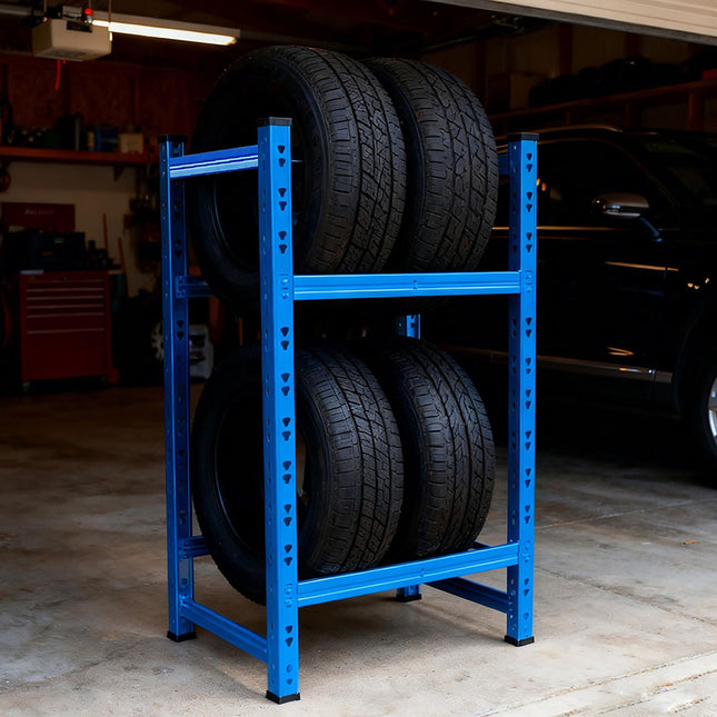 Tyre Rack for 4–6 Tyres, Adjustable Steel Frame