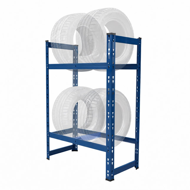 Tyre Rack for 4–6 Tyres, Adjustable Steel Frame
