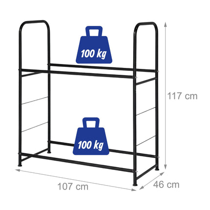 Tyre Rack for 8 Tyres, Adjustable Carbon Steel