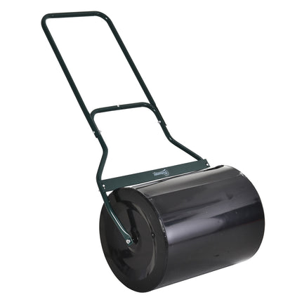 Grass roller 40cm, fillable metal - water/sand, black