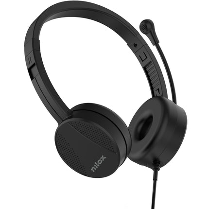 USB-A Headset with Microphone, On-Ear, Black